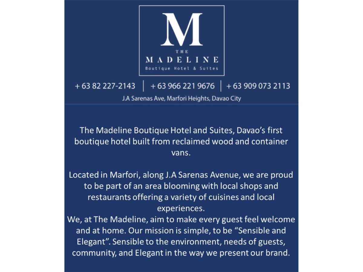 The Madeline Boutique Hotel & Suites Davao Bagian luar foto